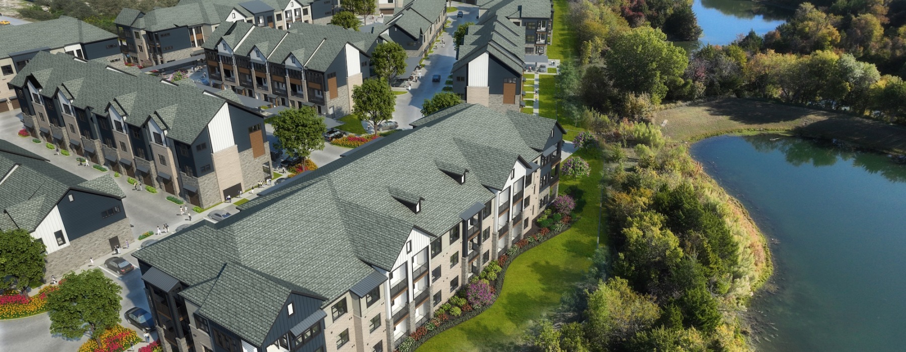 a high angle view of a building